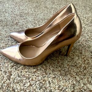 Francesca’s Patent Stiletto Pumps in Gold